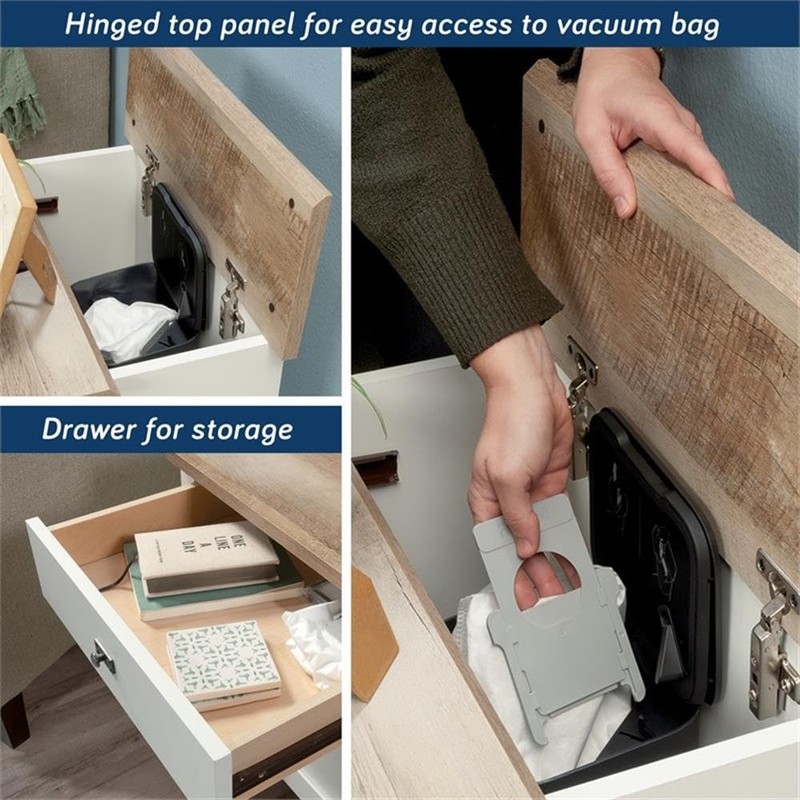 Sauder Homeplus Robot Vacuum Storage Side Table End Table Cabinet