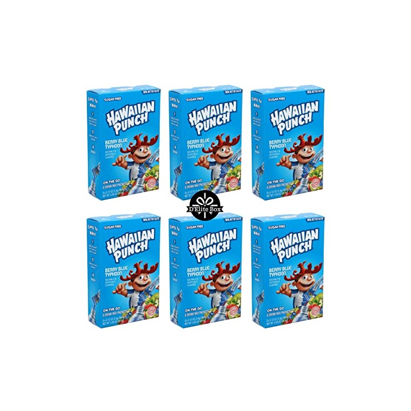 Hawaiian Punch Sugar-Free Berry Blue Powdered Drink Mix 6 Count