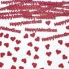 HappyValentines Heart Confetti - Pearlescent Card with Red Heart Shapes