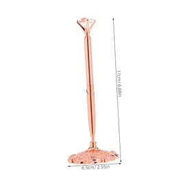 TEHAUX Wedding Signing Pen Set Metal Holder Stand Rose Gold Guest Pen for Bridal Engagement Graduation and Office Use Smooth Ballpoint Mechanism for Guest Book