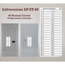 LV Fuse Box Circuit Breaker Panel Directory Labels/Decals/Stickers for All Electrical Panel/Load Centers (Standard 40 Circuits 3 Pack)