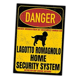 Lagotto Romagnolo Sign Danger Security System Door Sign Dog Sign Warning Sign Dog Safety Sign Dog Private Property Dog Warning Warning