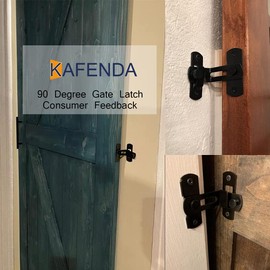 KAFENDA Barn Door Lock 90 Degree Right Angle Door Latch Sliding Door Locks and Latches