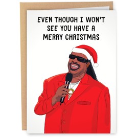 Sleazy Greetings Stevie Funny Christmas Card For Men Women Him Her | Stevie Long Distance Holiday Xmas Card