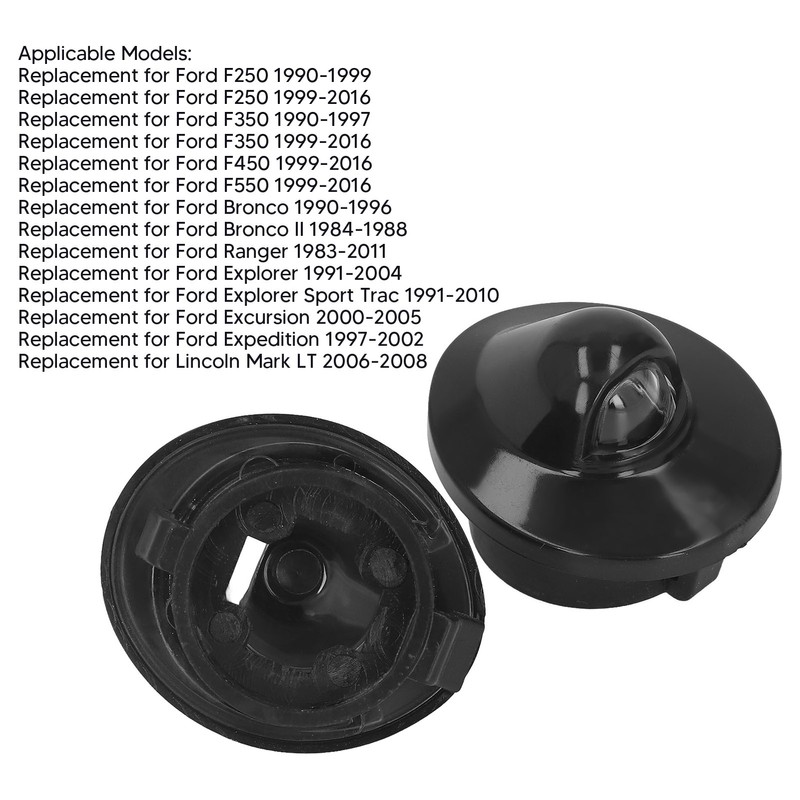 2PCS License Plate Light Lenses Plastic Cover F37Z 13550 AA