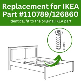 Spare Hardware Parts Bed Frame Screw (Replacement for IKEA Part #110789/126860) (Pack of 20)