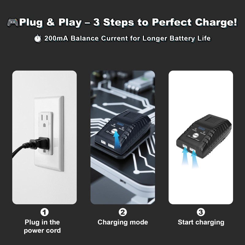JIUSI Toolkit 25W 2S 3S RC Balance Charger AC 7.4-11.1V