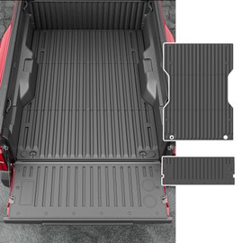powoq 6FT Truck Bed Mat Compatible with 2024 2025 Toyota Tacoma Bed Liner Tailgate Mat TPE Bed Mat Truck Liner Replacement for 2024 2025 Toyota Tacoma Accessories (6FT Bed Mat+Tailgate Mat)
