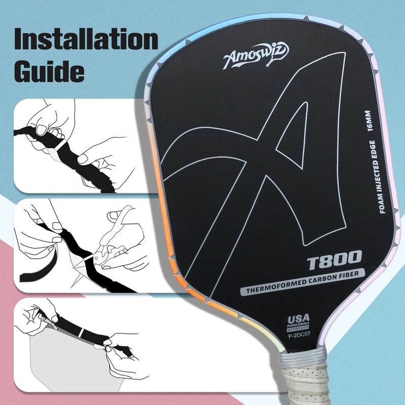 Amoswiz Pickleball Edge Guard Tape, 3 Pcs, No Wrinkle