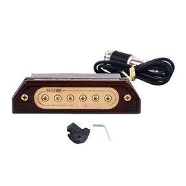 Soundhole Pickup Punching Free Acoustic Guitar Volume Tone Control Instrument Accessories GMB307 Brown