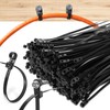 Shappy 200 Pcs Plastic Zip Tie with Screw Hole 7.5