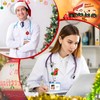 JANYUN 8 Pack Christmas Badge Reels Retractable, Xmas Nurse Badge