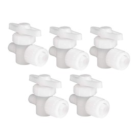 RecPro RV Plumbing Hardware | 06892 | 1/2" Compression to 1/2" Male Adapter | Shutoff Valve | Pex Pipe/Tubing Fittings (5 Fittings)