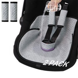 TinlyFinly 2 Pack Baby Potty Training Car Seat Protector, Waterproof Car Seat Liner for Potty Training Toilet, Baby Infant Toddler Piddle Pad Fits for Carseat, Stroller, Highchair - 2 Pack, Gray