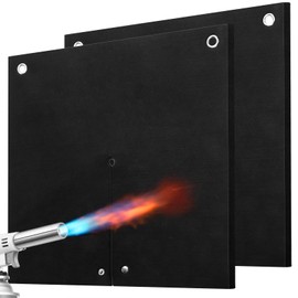 Lawei 2 Pack 1/4"(6mm) Carbon Felt Welding Blanket Fireproof, 12 x 12 Inch Soldering Heat Shield Mat, Portable Protective Flame Insulation Pad for Propane Torch Brazing Plumbing, Up to 3000℉