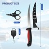 RAWILL Fishing Kit,Filleting Knife, Hook Remover, Fish Grip, Line Cutter,Fishing