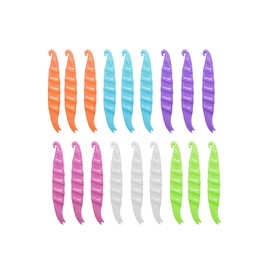 30 Stück Kieferorthopädische Elastische Gummibänder Einweg-Plastikbrace Platzierer, 6 Farbe