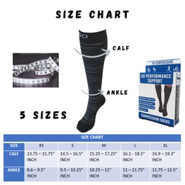 GO Compression All Day Support Socks for Women 20-30 mmhg Knee High Compression Socks for Women and Men