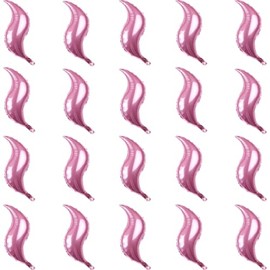 20Pcs Mermaid Tail foil Balloons 18inch Curve Mermaid Birthday Decorations for Baby Shower Birthday Wedding Summer Beach Party Decoration(Pink)