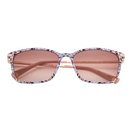 Ted Baker TWS300 Rectangle Sunglasses for Women, 57 mm, UV400 Protection, Blush and Rose Gold, 57 mm