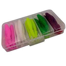 LENPABY 15pcs Soft Lures 6.5cmSoft Fishing Lures for Bass, Paddle Tail Swimbaits, Jig Heads SOFT7