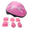 Kit De Protección De Patín Casco Rodillera Codera Para Niños