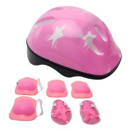 Kit De Protección De Patín Casco Rodillera Codera Para Niños