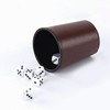 X SIM FITNESSX Leather Dice Cup Set, 6 Dice with