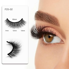 Self Adhesive Eyelashes Natural Look False Eyelashes Reusable Self Stick Lashes, 5 Pairs Long