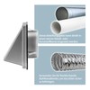Insvrecho 6-Inch Dryer Vent Cover Outdoor for House, Exhaust vent