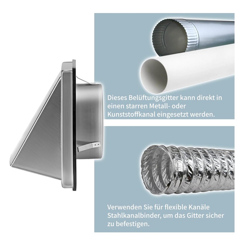 Insvrecho 6-Inch Dryer Vent Cover Outdoor for House, Exhaust vent
