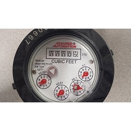 Assured Automation WM-PC Series Plastic Water Meter 3/4"-Cubic Feet Measurement