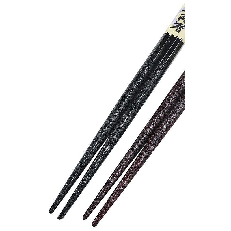 Husband and Wife Chopsticks Octagonal Sakura Black Red Dishwasher Safe