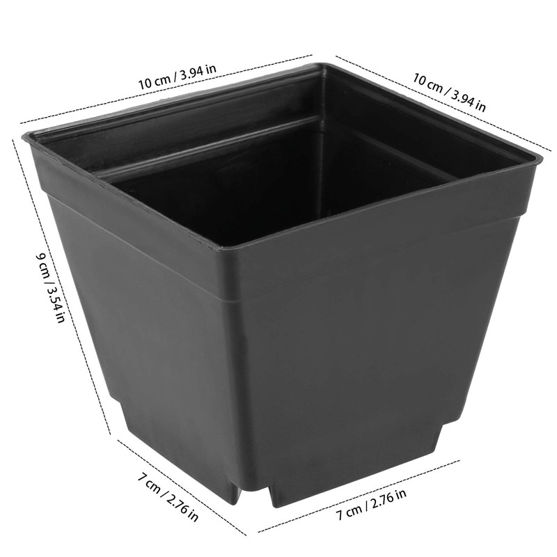 ZEONHAK 80 PCS 4 Inch Square Nursery pots, Plastic Seedling