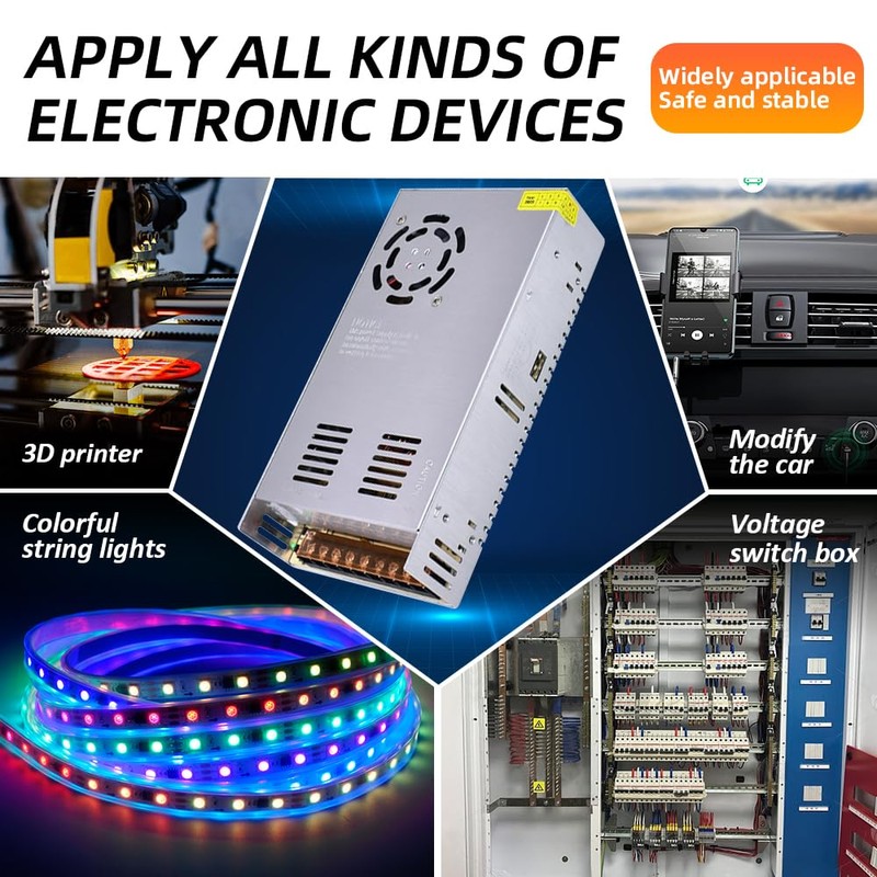 Wazusogok 110v to 12v Converter Power Supply Ac to Dc,