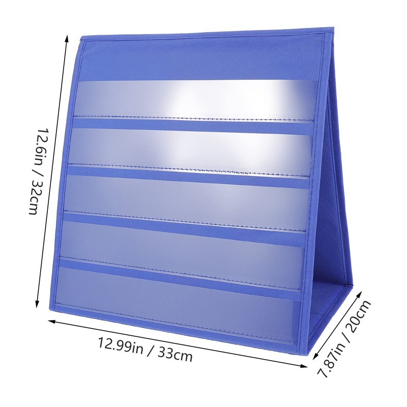 Toyvian Tabletop Desktop Pocket Chart with 20 Dry Erase Cards