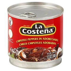 La Costena Chipotle Peppers in Adobo Sauce (Pack of 3) 12 oz Cans
