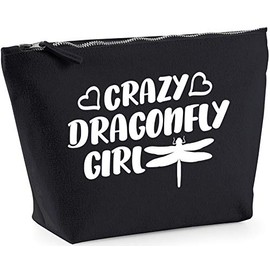 Hippowarehouse Crazy dragonfly girlprinted make up cosmetic wash bag 18x19x9cm