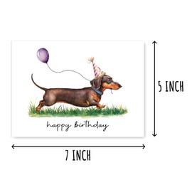 BMSDesigns Dachshund Sausage Dog Card - Dachshund Birthday Card - Dog Happy Birthday Card - Greeting Card - Birthday Keepsake For Him Her