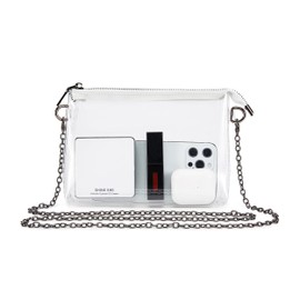 COZYOFFI Clear Bag Stadium Approved: Suit for Quick Security Check - Small Transparent Purse for Women