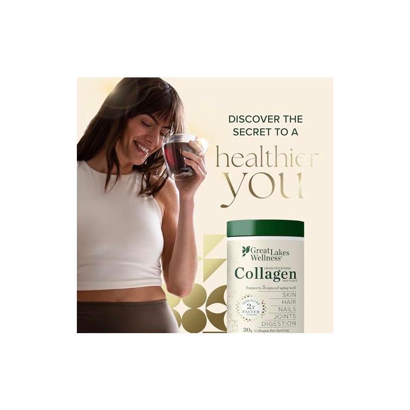 Great Lakes Gelatin, Certified Paleo Friendly, Pasture-Raised Grass-Fed, Collagen Hydrolysate,