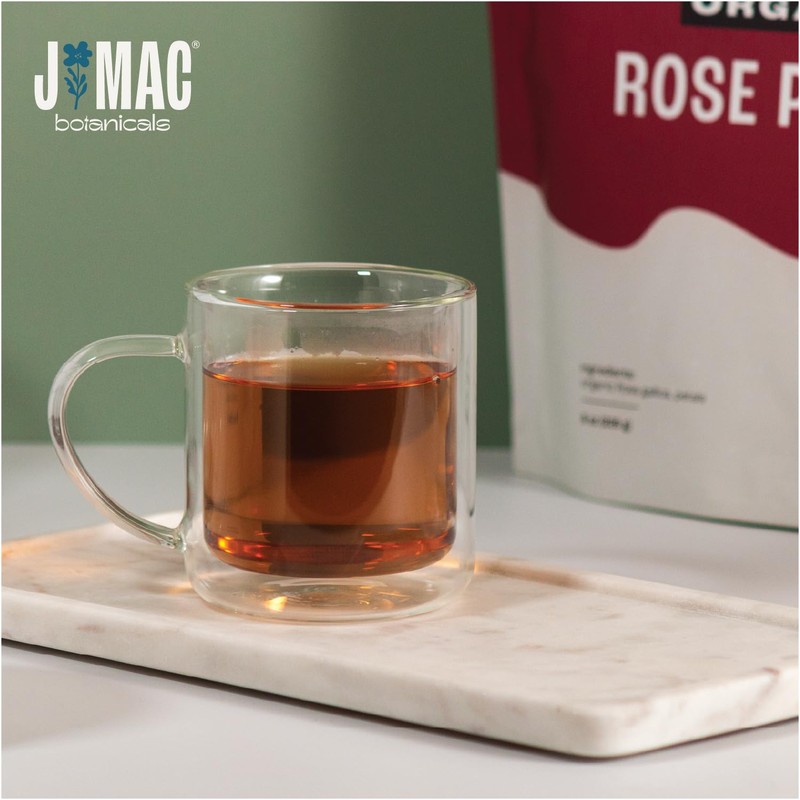 J MAC BOTANICALS Organic Rose Petals, (16 oz) Certified USDA