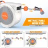 Unbranded Retractable Garden Hose Reel, 1/2 In x 130 Ft