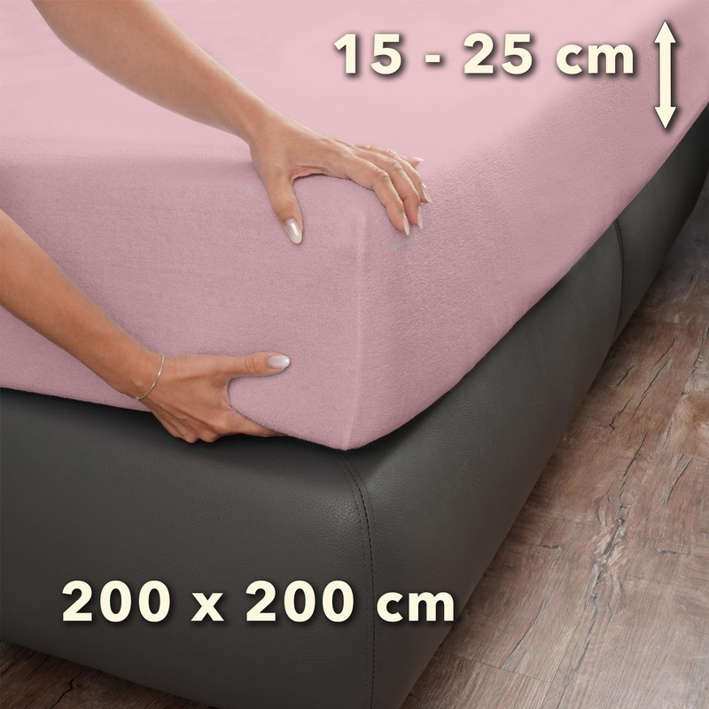 STUDIO Basic Terry Fitted Sheet 200 x 200 cm, Cotton