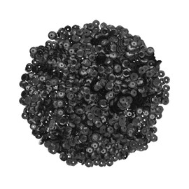 Mandala Crafts 20000 Black Sequins for Crafts DIY - 6mm Round Cup Paillettes Loose Sequins in Bulk for Sewing Embroidery - Shiny Crafting Spangles with Holes for Home Decoration