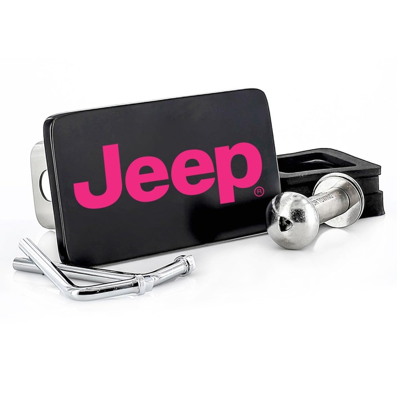 Jeep Tuscadero Pink UV Printed Trailer Tow Hitch Cover Plug