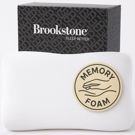 Brookstone - Almohada de Espuma con Memoria - Almohadas de Soporte que se Adaptan a las Curvas del Cuerpo para Comodidad Óptima, Alivio d...