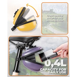 ROCKBROS Bicycle Saddle Bags Hard Shell Bicycle Seat Bag for MTB Road Bike E-Bike 0.4 L with Bracket Black