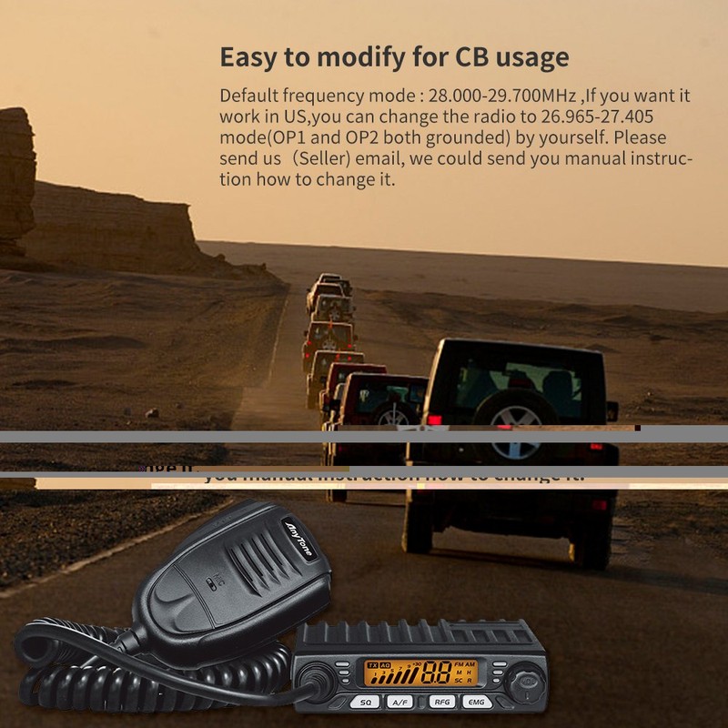 AnyTone Smart 10 Meter Radio for Truck, Small Size,AM PEP