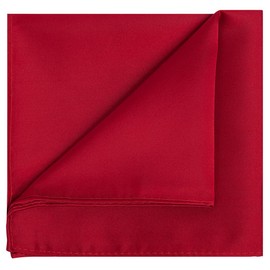 KissTies Scarlet Red Pocket Square Mens Satin Handkerchief + Gift Box